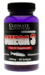 Жиры Omega-3 Ultimate Nutrition 90 капсул