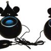 Cтереоколонки для компьютера в виде черных глянцевых мышей