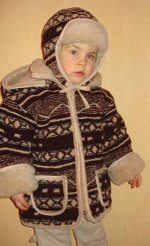 Теплая детская куртка из верблежьей шерсти